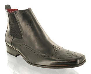 Barratts Funky Leather Chelsea Boot With Brogue Detail