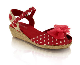 Barratts Funky Low Wedge Espadrille