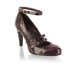 Barratts Funky Patent Triple Strap Court