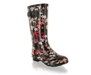 Girly Flower Design Wellington Boot
