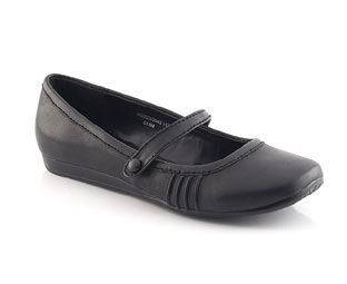 Barratts Leather Casual Shoe With Bar