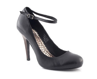 Barratts Leather Court With Ankle Strap - Sizes 1-2