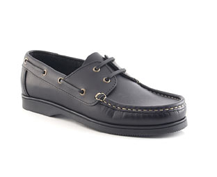 Leather Lace Up Boat Shoe