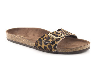 Leopard Print Footbed Sandal