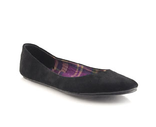 Suede Ballerina With Printed Sock - Size 1-2