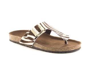 Barratts Zebra Print Footbed Sandal
