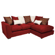 Barton right hand facing corner sofa, red stripe