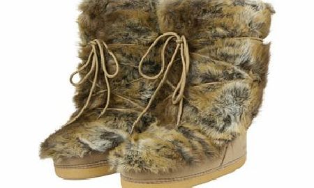 Ladies Barts Fur Boots. Camel