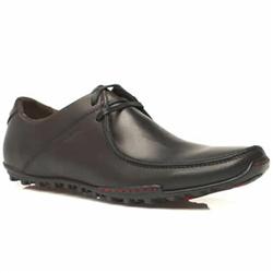 Male Compete Asym Leather Upper in Black, Tan