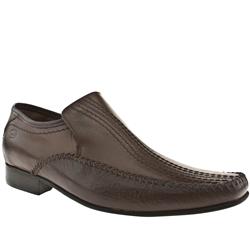 Base London Male Perform Stch Loafer Leather Upper in Dark Brown