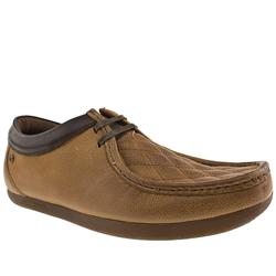 Male Versus Quilt Leather Upper in Tan, White