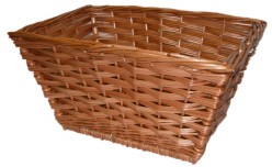 Wicker Jumbo Rectangular Basket and Leather straps (Standard Size) 2008