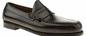 Bass mens bass black larson penny loafer shoes