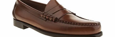 Bass mens bass brown larson moccasin penny shoes