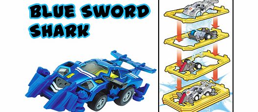 battle Deck Cars - 4 Blue Sword Shark