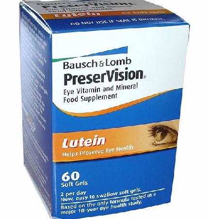 Bausch and Lomb PreserVision Lutein Soft Gels x60