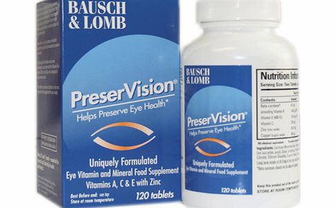 Bausch and Lomb Preservision Tablets (120)