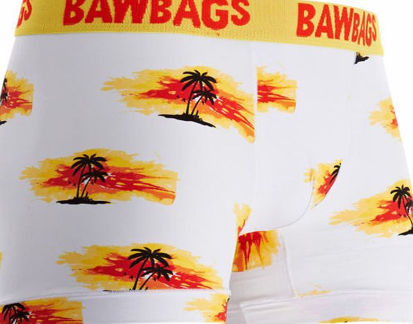 Bawbags Mens Bawbags Cool De Sacs Beach Boxers - White