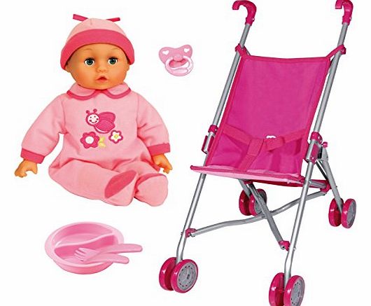 48cm Dolls Buggy Set (Pink)