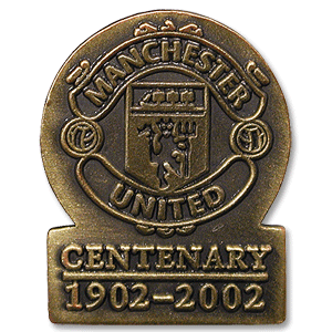 BB Sports 01-02 Man Utd Centenary Round Pin badge