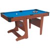 Complete with accessories 2 x 36 2 Piece Cues 1 x 1 1/2 Pool Balls 1 x Triangle 2 x Chalk Table Dime
