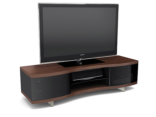 BDI Ola 8137 Chocolate Walnut Curved TV Cabinet