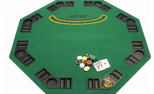 Blackjack & Poker Table Top - complete with carry case