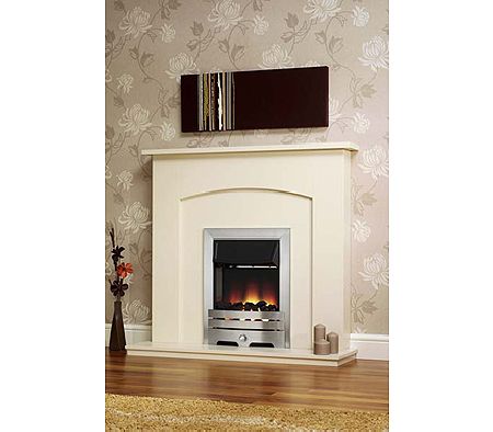 Blaze Electric Fireplace Suite in White - WHILE