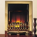 camberley electric fire in brass-effect