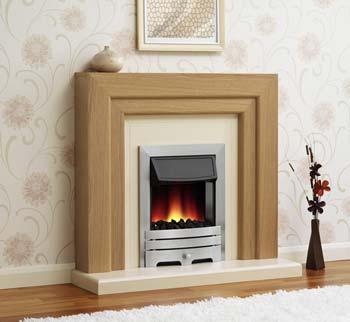 Be Modern Group Flame Electric Fireplace Suite in Oak
