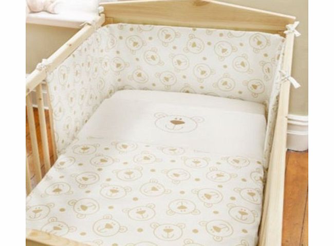 Beamfeature Baby Bear Embroidered 2 Piece Cot Quilt Set- (BIT115851)