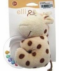 Elli & Raff Plush Baby Rattle - Teether Toy Raff- (TOY093890)