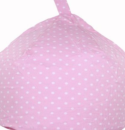 Bean Bag Warehouse Baby Pink White Polka Dot Spot Girls Kids Childrens Beanbag Bean Bag COVER ONLY