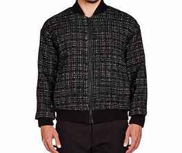 Black and white tweed-effect jacket