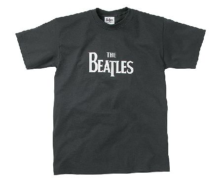 beatles Black Logo T Shirt - XLarge 48