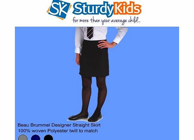 Beau Brummel Designer Straight School Skirt Black Waist 28``, Length 20``