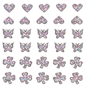 Nail Art Hologram Nail Sticker Butterfly Heart