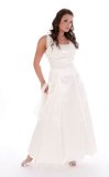 A-Line Chiffon Overlay Bridesmaids Dress - Ivory - XXXLarge