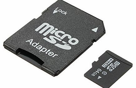 64GB Micro SD Flash Memory Card &Adapter For Moto E G/HTC ONE M8 M7 Desire 820 Nokia 735 830 530 635 630 XL X 1320 Samsung Galaxy S5 S4 S3 S2 (64GB)