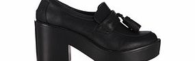 BEBO Black platform high heel loafers