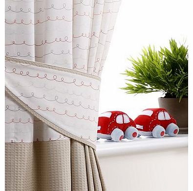 Bed-e-Byes Zippy Zebra Tab Top Curtains - 167cm
