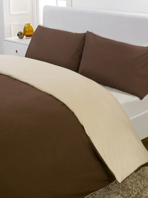 Bedroom Reversible Chocolate & Cream Single Duvet Cover