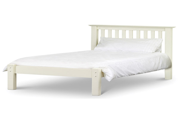 Barcelona White Bed Frame (Low Foot End) Single