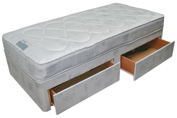 Bedworld Discount Beds Deluxe 2 Drawer Divan Set Single