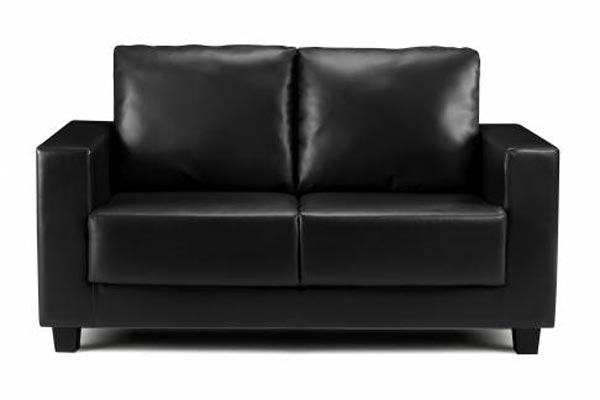 Boxa Black Faux Leather Sofa Bed