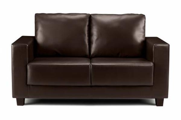 Boxa Brown Faux Leather Sofa