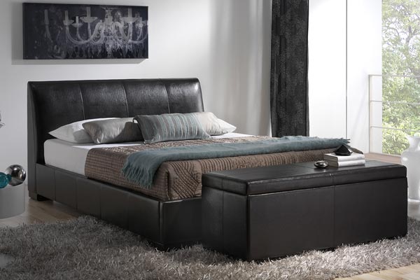 Bedworld Discount Kenton Brown Bed Frame Small Double 120cm