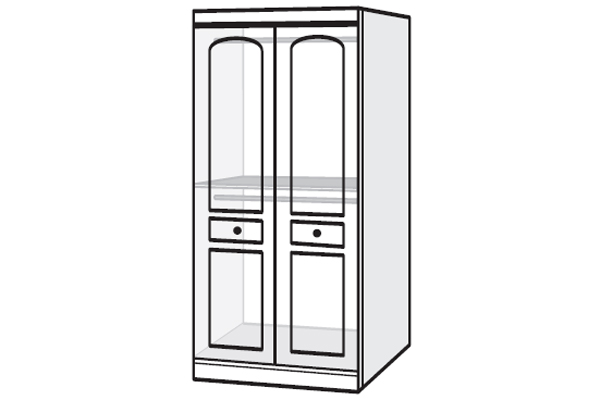 Havana Range - wardrobe - 2 Doors (With Shelf)