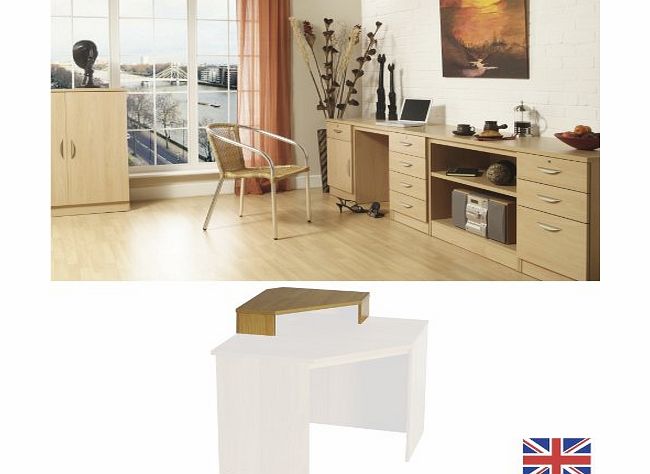 Home Office Furniture - Fully Assembled - Corner Monitor Platform - Beech - Wood Effect... WE ALSO MAKE STORAGE FOR: accessories CD DVD cartridge lamp phone chair A4 stationery computer equipment book