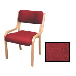 beech Stacking Side Chair-Burgundy